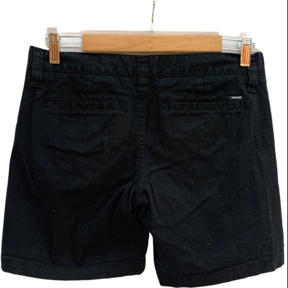 HURLEY Black Denim Medium Length Shorts Size 2 - Picture 3 of 9